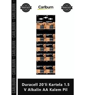 Özel Üretim LR6 MN1500 Uzun Ömürlü Güçlü Kalite Duracell 20'li Kartela 15 V Alkalin AA Kalem Pil