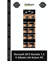 Özel Üretim LR6 MN1500 Uzun Ömürlü Güçlü Kalite Duracell 20'li Kartela 15 V Alkalin AA Kalem Pil