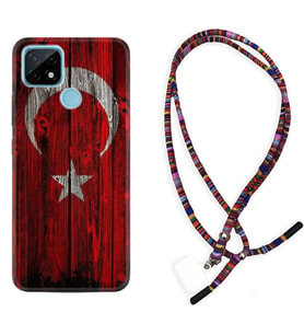 Realme C11 C21 C21Y C25Y C11 2021 Kılıf Boyun Asklı Rasta Silikon Şanlı Türk Bayrağı 2 1317
