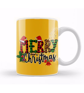 Yılbaşı Yeni Yıl Konseptli Merry Christmas 025 Kupa Bardak Porselen