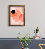 BK Gift Otel Odası Konseptli Doğal Masif Ahşap Çerçeveli Tablo 45x65cm-102