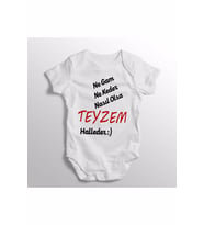 Ne Gam Ne Keder Nasıl Olsa Teyzem Halleder Yazılı Baskılı Bebek Zıbını