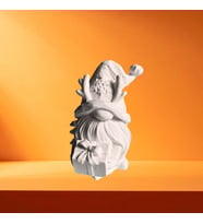Dekoratif Yılbaşı Gnome Obje, Taş Tozu Ham Beyaz El Yapımı, Ev Dekoru, Masa Dekoru, Biblo