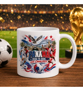 BK Gift Panama Taraftar Temalı 2026 Dünya Kupası Tasarımlı Beyaz Kupa Bardak