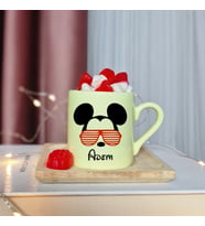 Mickey Mouse Tasarımlı Kişiye Özel Sarı Türk Kahvesi Fincanı