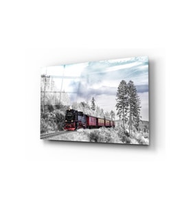 Beyaz Tren Cam Tablo