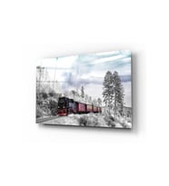 Beyaz Tren Cam Tablo