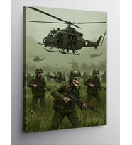 Kanvas Tablo Helikopter ve Askeri Operasyon