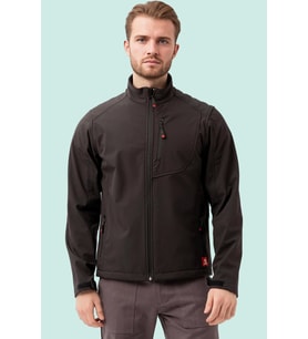 Erkek Kışlık Su Geçirmez Softshell Mont Salina İtici Rüzgar Outdoor (Siyah)
