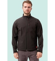 Erkek Kışlık Su Geçirmez Softshell Mont Salina İtici Rüzgar Outdoor (Siyah)