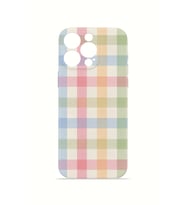 iPhone 15 Pro Max Vorian İnce Kamera Korumalı Mika Kılıf Pastel Gingham