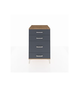 Kronos Komodin 4 Çekmeceli 60x59x96 Çam-Antrasit