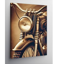 Kanvas Tablo Vintage Motosiklet Detayı
