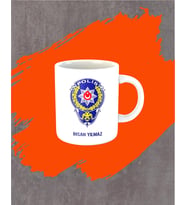 Kişiye Özel Mesleki Polis Memuru Hediye Beyaz Kupa Bardak