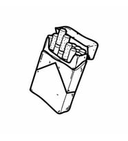 Sigara Araba Stickeri siyah 12x16 CM (Siyah-Siyah)