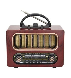 NS-6636 Retro Ahşap Tasarım Bluetooth Hoparlörlü Radyo – Fm/am Destekli, Şarjlı ve Taşınabiliri Radyo
