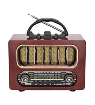 NS-6636 Retro Ahşap Tasarım Bluetooth Hoparlörlü Radyo – Fm/am Destekli, Şarjlı ve Taşınabiliri Radyo