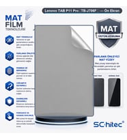 SChitec Lenovo TAB P11 Pro（TB-J706F） Uyumlu Ön Yüzey Mat Hidrojel Ekran Koruyucu