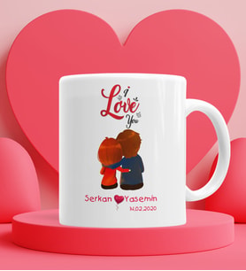 Sevgililer Günü Hediyesi Kupa Bardak Beyaz 012