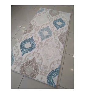 HALIMARKA K-GMZ 1355 KREM MAVİ KLASİK HALI YOLLUK 100X200 CM