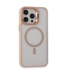 Northcity iPhone 15 Pro Max ile Uyumlu Roblox Lens Magsafe Standlı Kılıf - Pudra