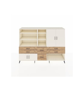 Hyperion Dolap 10 Raflı 6 Çekmeceli 4 Kapaklı 220x44x163 Aytaşı-Aytaşı/Çam