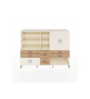 Hyperion Dolap 10 Raflı 6 Çekmeceli 4 Kapaklı 220x44x163 Aytaşı-Aytaşı/Çam