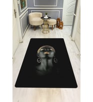 Modern Desenli Dijital Baskı Kaymaz Taban Halı H0191