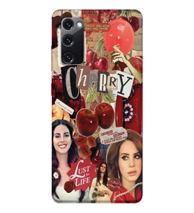 Samsung Galaxy S20 FE Uyumlu Lana Del Rey Kolaj Tasarımlı Şeffaf Telefon Kılıfı