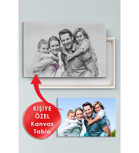 Kişiye Özel Sevgiliye Hediye Arkadaşa Hediye Doğum Günü  Karakalem Efektli Tablo