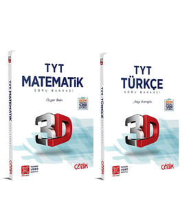3D Yayınları TYT Matematik ve Türkçe Soru Bankası Seti 2 Kitap
