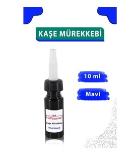 10 ml Kumaş Mürekkebi, Kıyafet Kaşesi, Elbise Kaşesi, Okul Kaşesi Yedek Mürekkep 1 Adet - MAVİ