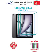 Apple İpadAir 6.nesilM2 11" İçin Nano Ekran Koruyucu 9h Esnek 2 ADET