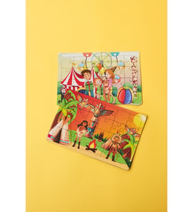 Okul Öncesi Başlangıç Yapboz Canım Ailem Ve Kızılderili Ahşap Puzzle Set