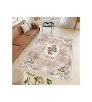 Rovigo Home Dijital Baskı Yıkanabilir Kaymaz Taban Salon Halısı RVG0430 (Kahverengi)