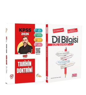 Doktrin Yayınları 2026 KPSS Tarihin Doktrini ve AKM Dil Bilgisi Soru Bankası Seti 2 Kitap