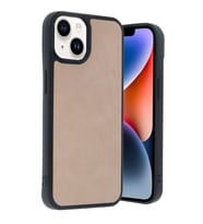 Apple İphone 14 Kılıf Aras Deri Kapak - Pudra