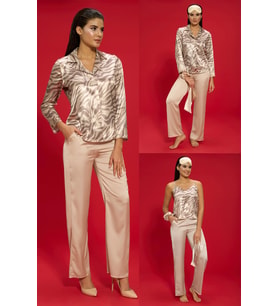 6'lı Zebra Hem İçerde Hem Dışarıda Pijama Taş Takımı