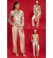 6'lı Zebra Hem İçerde Hem Dışarıda Pijama Taş Takımı