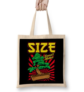 Cute Size Doesn't Matter Small Bonsai Tree Plant Bez Çanta Uzun Saplı