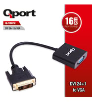 QPORT Q-VDV2 DVI TO VGA 24+1 ÇEVİRİCİ
