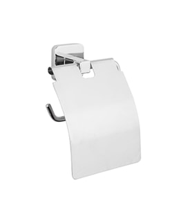 Tema Kare Serisi Banyo Tuvalet Kağıtlığı Wc Kağıtlık Kapaklı (Krom)
