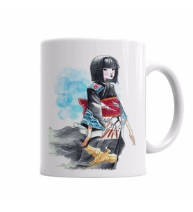 Kokeshi Kupa Bardak Porselen