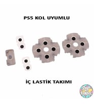 PS5 Kol Tamir Lastik Takımı İç Silikon Lastiği Playstation 5 Tamir Rubber Pad 5 Parça (Gri)