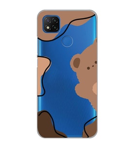 Xiaomi Redmi 9C / 10A Uyumlu Ayıcık Tasarımlı Şeffaf Telefon Kılıfı