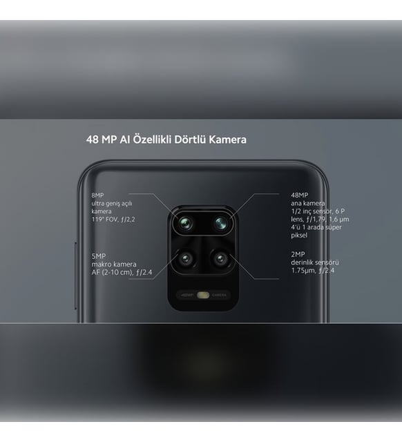 Xiaomi Redmi Note 9S 128 GB 6 GB (Xiaomi Türkiye Garantili) Cep
