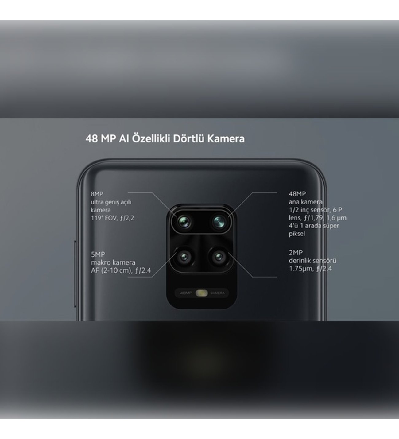 Xiaomi Redmi Note 9S 128 GB 6 GB (Xiaomi Türkiye Garantili) Cep