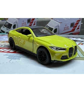 Oyuncak Metal Model Araba 1/36 Çek Bırak BMW M4 Sarı