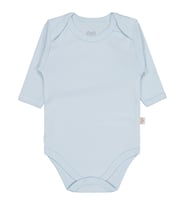 Civil Baby Düz Renkli Uzun Kol 3-9 Ay Çıtçıtlı Badi - Mavi 9-12 Ay