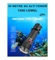 Profesyonel Su Altı Ve Dalış Feneri Suya Dayanıklı El Feneri Şarj Edilebilir, IPX8 Su Geçirmez